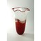 CC Home Furnishings 11” Red Glass Flower Vase Tabletop Decoration